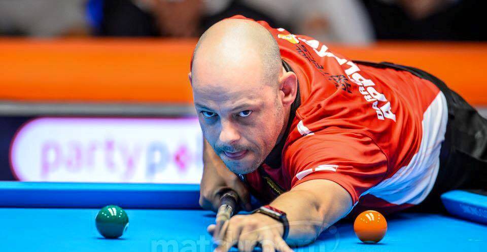 Appleton's intense, laser like focus on the table has made him one of the most feared players in pool. Photo by JP Parmenter