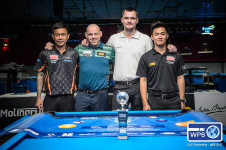 From left, Lee Vann Corteza, Darren Appleton, Ruslan Chinakov and Johan Chua. 